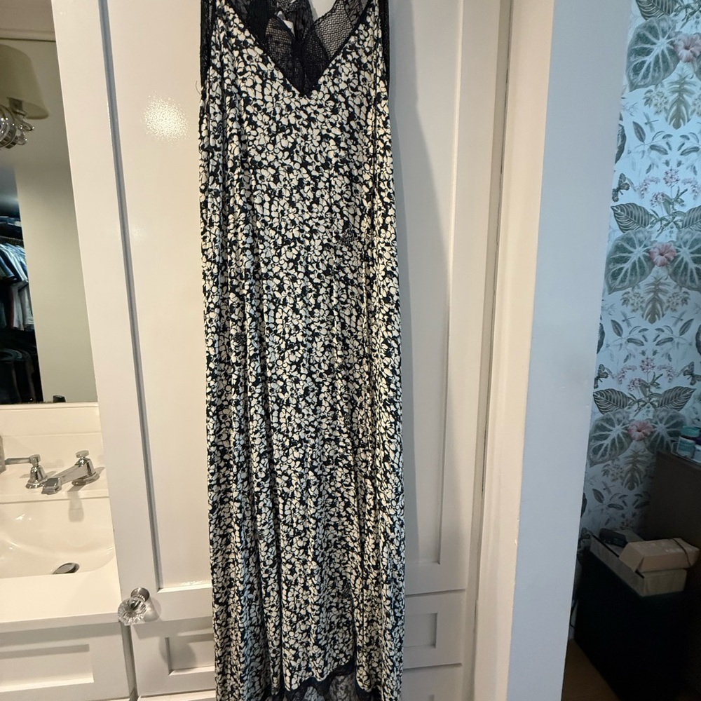 Zadig & Voltaire Black and White Sleeveless Maxi Dress